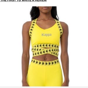 Kappa strappy yellow and black sports bra